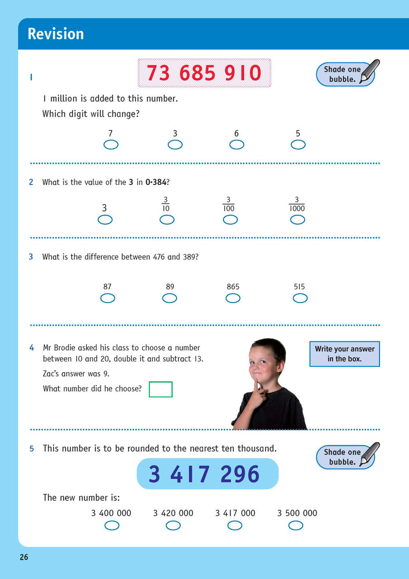 Sample inside page from the NSW Targeting Maths Year 6 2023 Curriculum Edition workbook, taken from the publisher product gallery