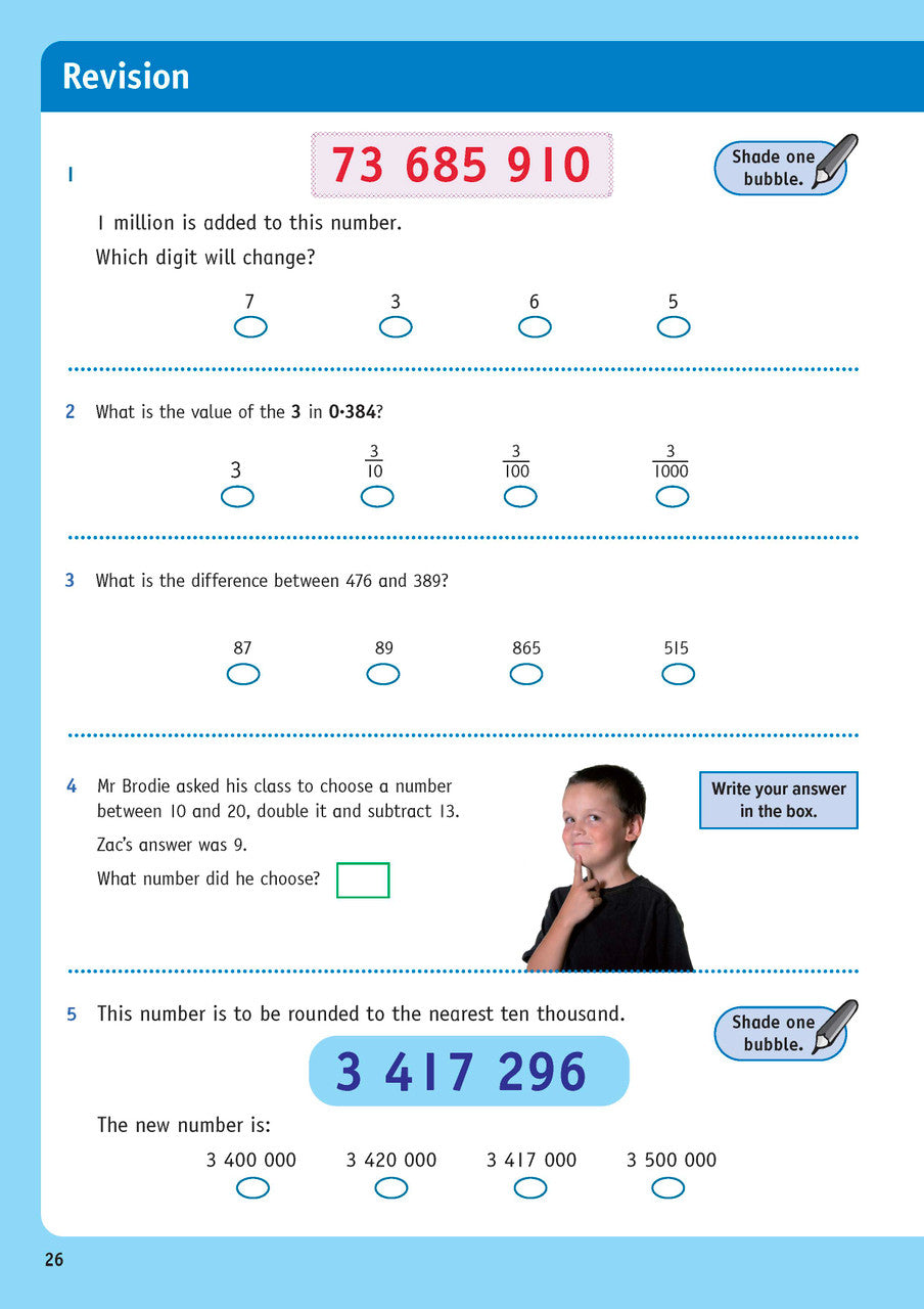 Sample inside page from the NSW Targeting Maths Year 6 2023 Curriculum Edition workbook, taken from the publisher product gallery
