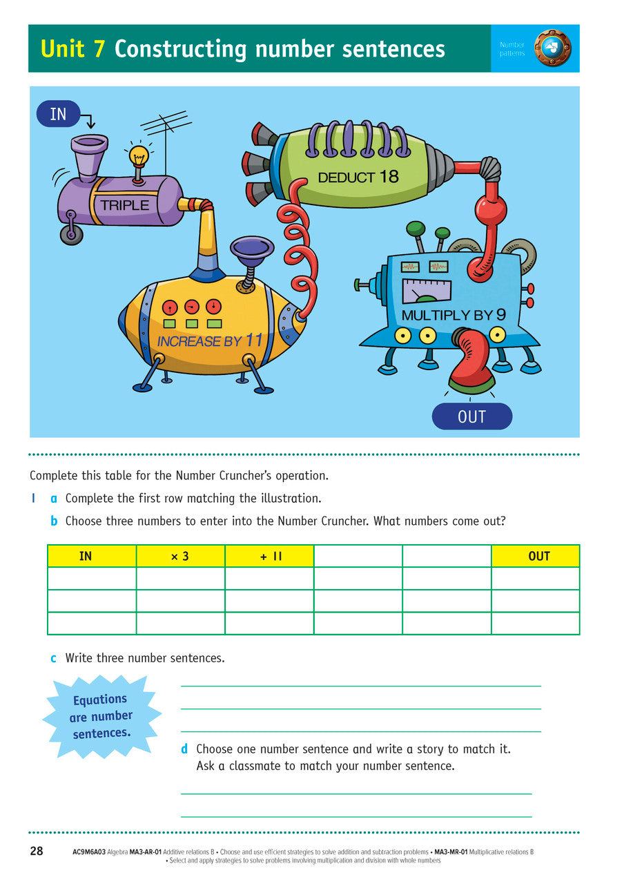 Sample inside page from the NSW Targeting Maths Year 6 2023 Curriculum Edition workbook, taken from the publisher product gallery
