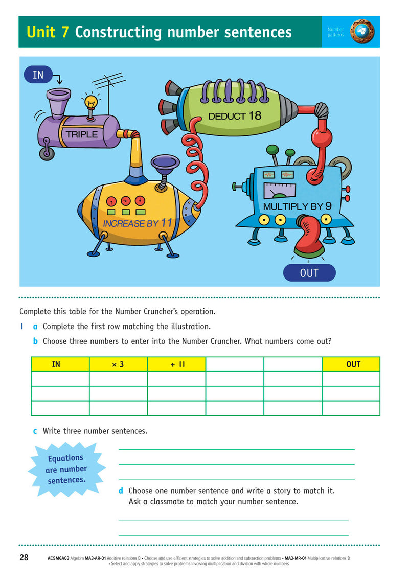 Sample inside page from the NSW Targeting Maths Year 6 2023 Curriculum Edition workbook, taken from the publisher product gallery