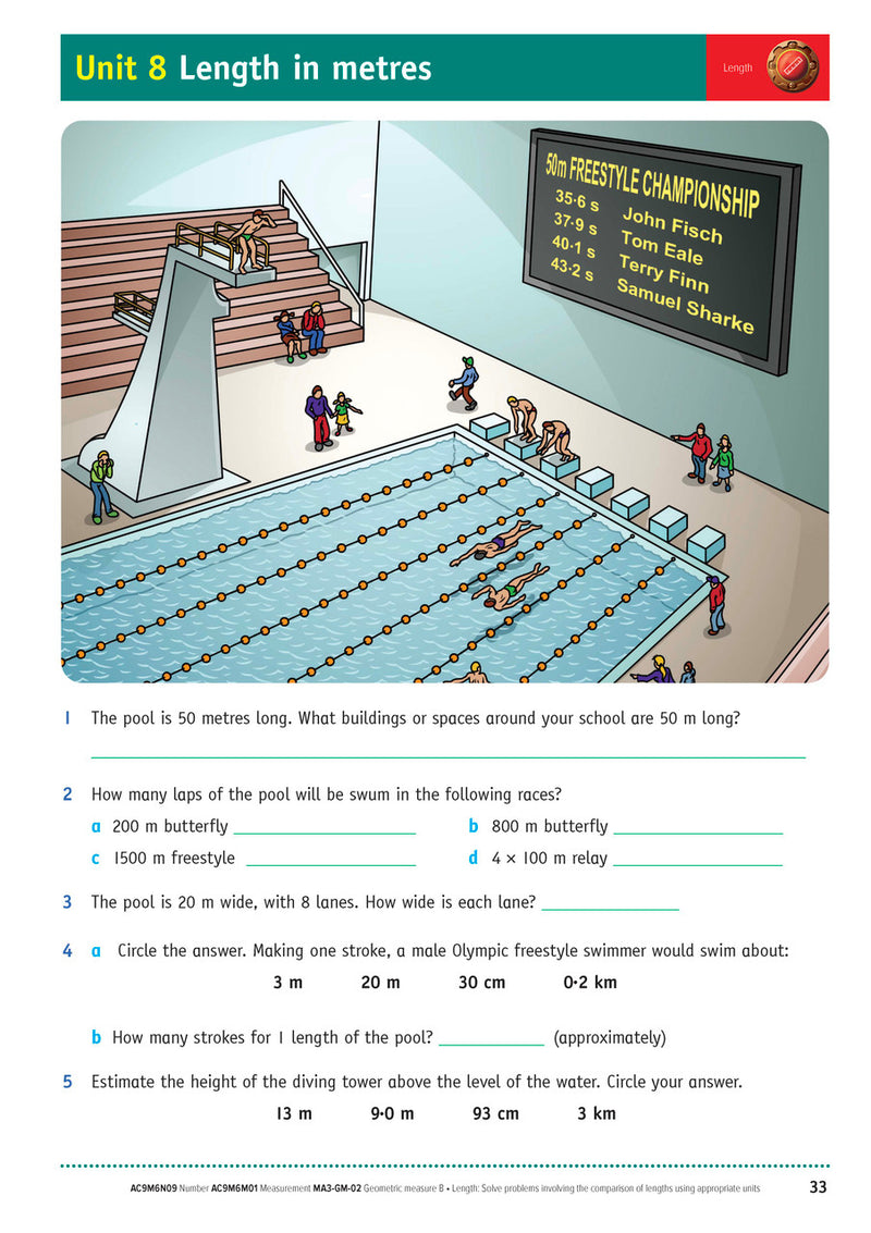 Sample inside page from the NSW Targeting Maths Year 6 2023 Curriculum Edition workbook, taken from the publisher product gallery