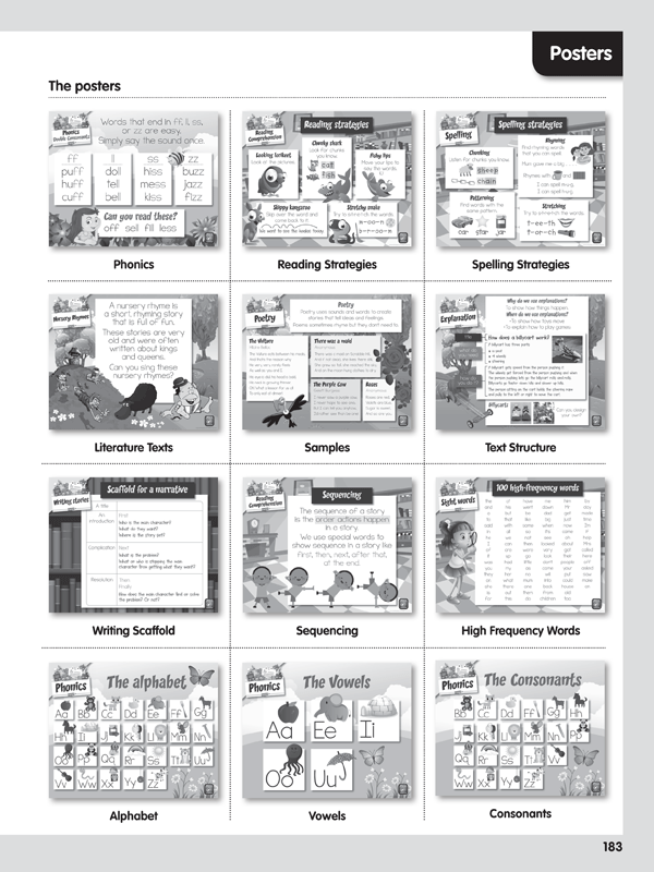 Sample student worksheet page from Reading Eggs Teaching Guide Book 2 with a focused literacy activity for the class