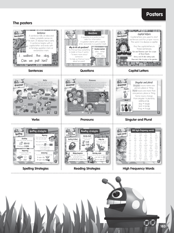 Sample student worksheet page from Reading Eggs Teaching Guide Book 3 with a focused literacy activity for the class
