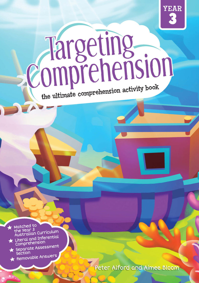 Front cover of Targeting Comprehension Activity Book Year 3 from the Pascal Press Targeting series