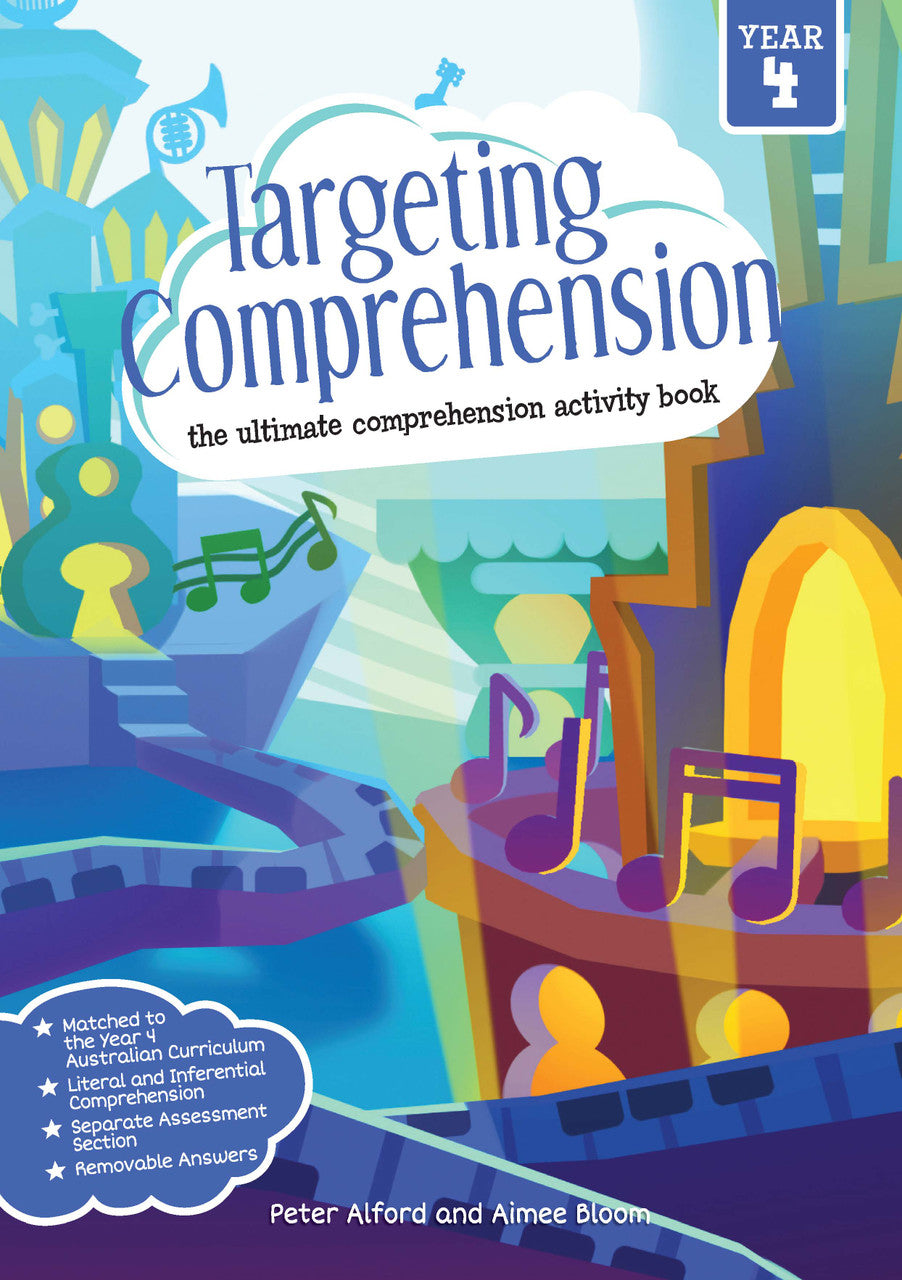 Front cover of Targeting Comprehension Activity Book Year 4 from the Pascal Press Targeting series