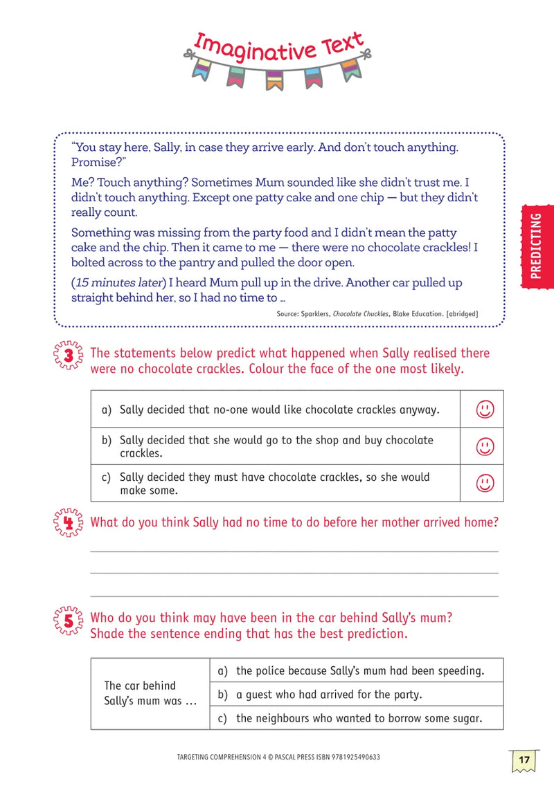 Sample interior activity page from Targeting Comprehension Activity Book Year 4, as shown in the publisher gallery