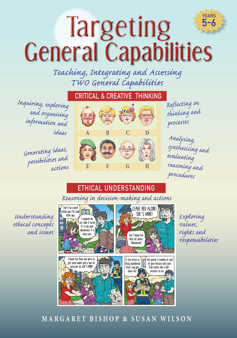Front cover of Targeting General Capabilities Critical and Creative Thinking Years 5-6 from the Pascal Press Targeting series