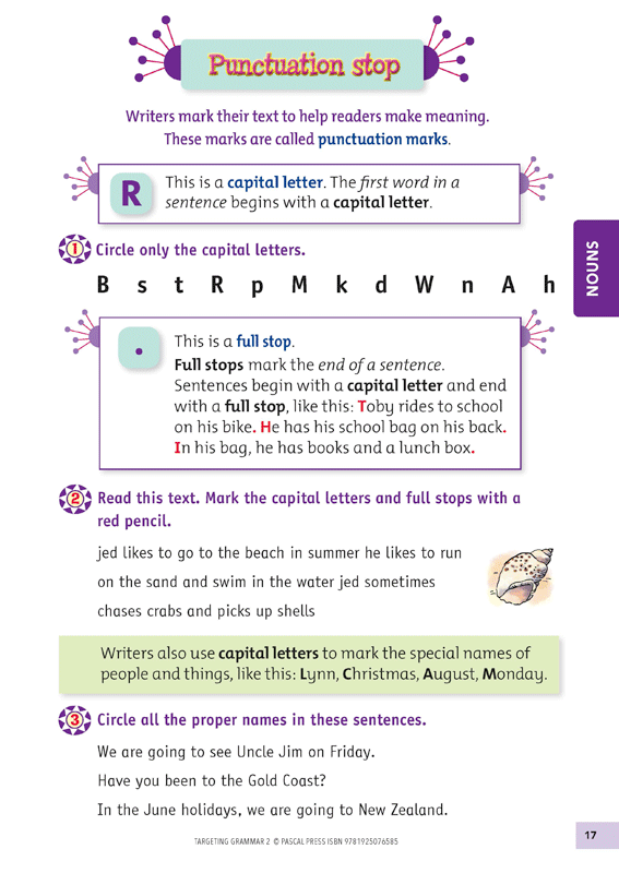 Sample inside page 17 of Targeting Grammar Activity Book 2, shown in the publisher's preview gallery