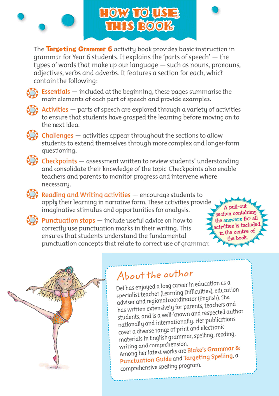Sample inside page 2 of Targeting Grammar Activity Book 6, shown in the publisher's preview gallery
