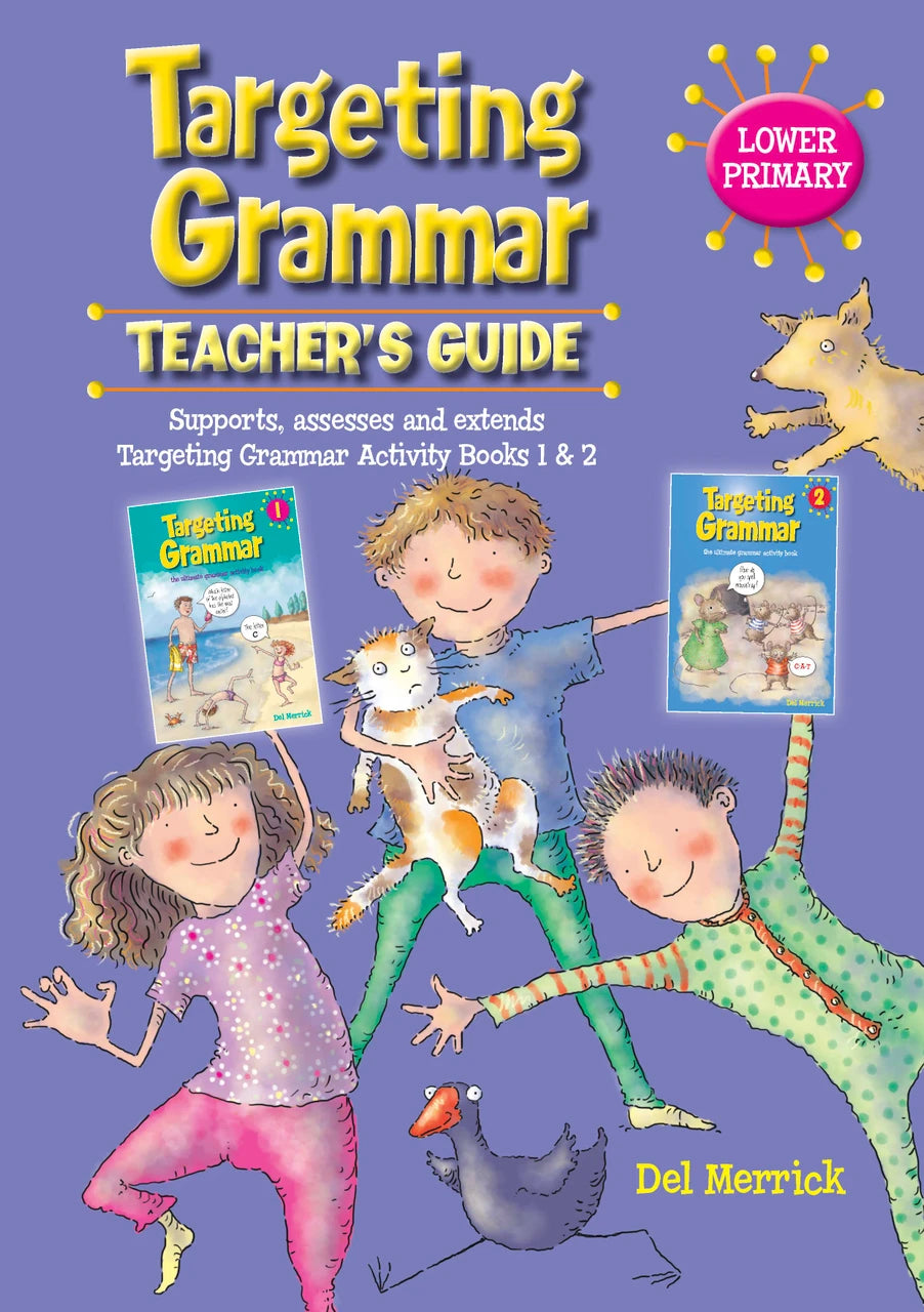 Front cover of Targeting Grammar Teacher's Guide Lower Primary from Pascal Press, the main product image on the publisher page