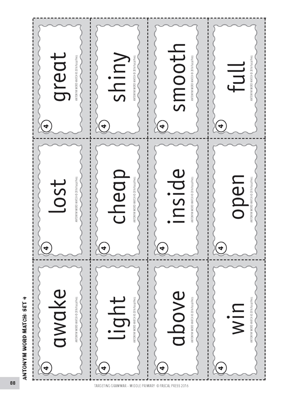 Sample inside page 88 of Targeting Grammar Teacher's Guide Middle Primary, shown in the publisher's preview gallery