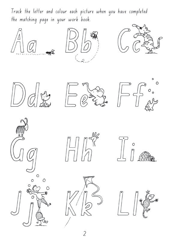 Sample interior page from the Targeting Handwriting NSW Year K Student Book, showing letter tracing and handwriting practice