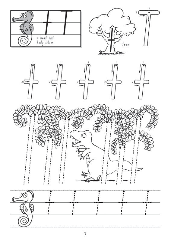 Sample interior page from the Targeting Handwriting NSW Year K Student Book, showing letter tracing and handwriting practice