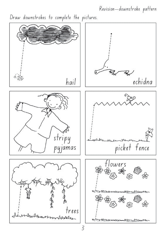 Sample interior page from the Targeting Handwriting NSW Year 2 Student Book showing NSW Foundation Style handwriting practice activities