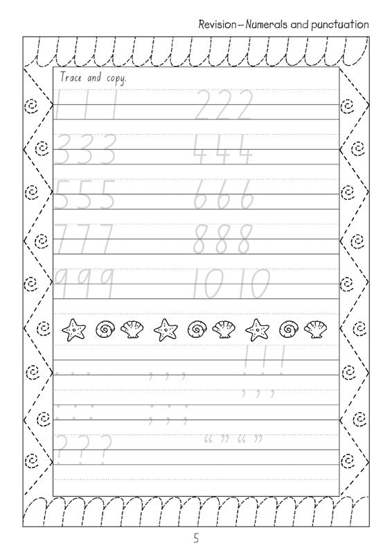 Sample interior page from the Targeting Handwriting NSW Year 3 Student Book showing NSW Foundation Style cursive handwriting practice activities