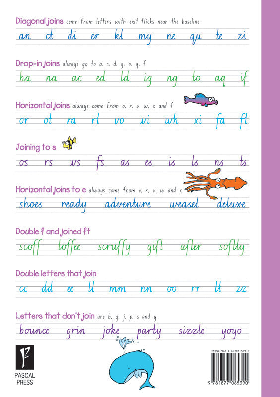 Sample interior page from the Targeting Handwriting NSW Year 4 Student Book showing NSW Foundation Style cursive handwriting practice activities