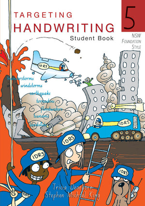 Front cover of the Targeting Handwriting NSW Year 5 Student Book by Pascal Press, a NSW Foundation Style cursive handwriting workbook