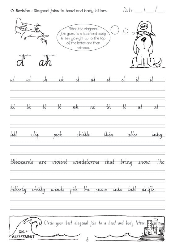 Sample interior page from the Targeting Handwriting NSW Year 5 Student Book showing NSW Foundation Style cursive handwriting practice activities