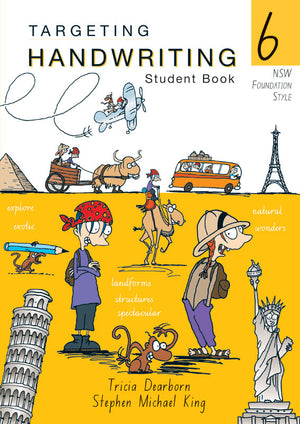 Front cover of the Targeting Handwriting NSW Year 6 Student Book by Pascal Press, a NSW Foundation Style cursive handwriting workbook