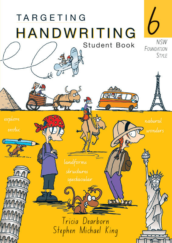 Front cover of the Targeting Handwriting NSW Year 6 Student Book by Pascal Press, a NSW Foundation Style cursive handwriting workbook