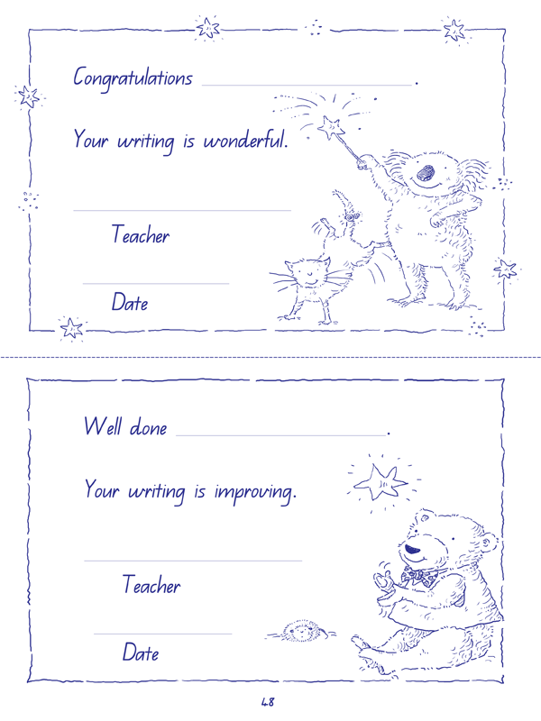 Sample interior page from the Targeting Handwriting Preschool Workbook, showing pre-writing movement and pattern practice