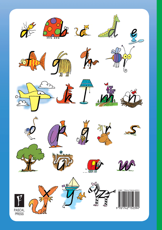 Back cover of the Targeting Handwriting QLD Prep Student Book from the Pascal Press Targeting Handwriting series