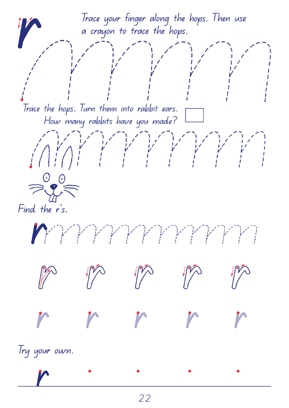 Sample interior page from the Targeting Handwriting QLD Year 1 Student Book showing Queensland Beginner's Alphabet letter formation and tracing practice