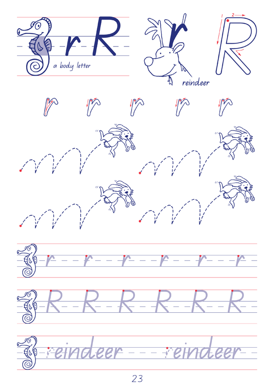 Sample interior page from the Targeting Handwriting QLD Year 1 Student Book showing Queensland Beginner's Alphabet letter formation and tracing practice