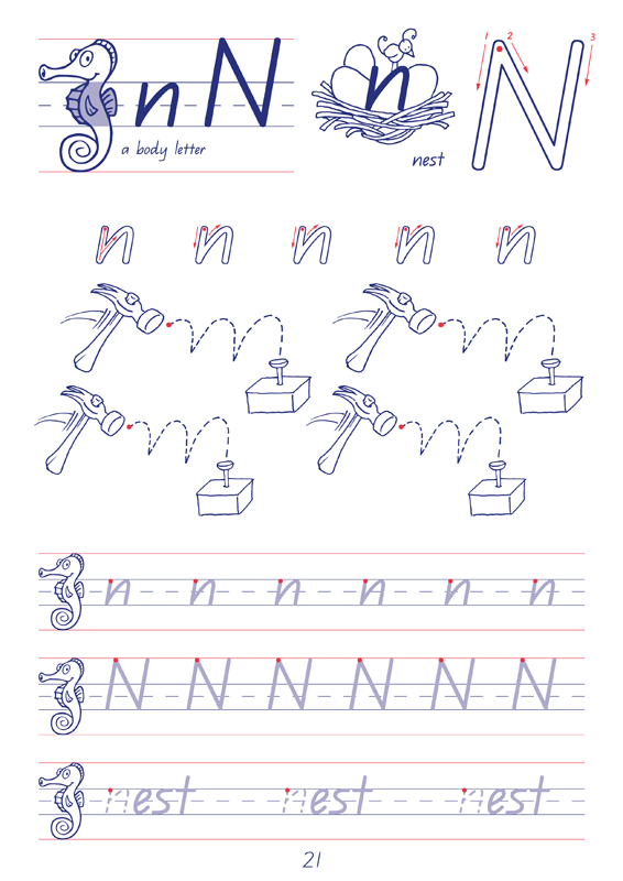 Sample interior page from the Targeting Handwriting QLD Year 1 Student Book showing Queensland Beginner's Alphabet letter formation and tracing practice
