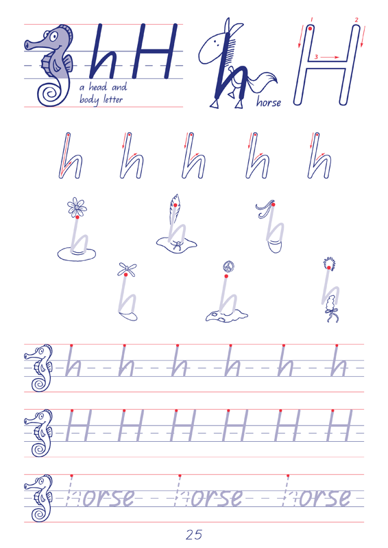 Sample interior page from the Targeting Handwriting QLD Year 1 Student Book showing Queensland Beginner's Alphabet letter formation and tracing practice