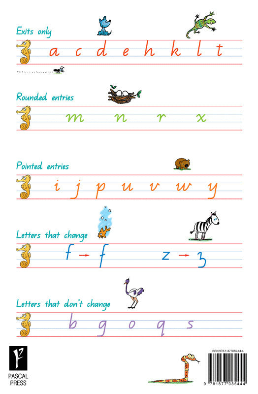 Sample interior page from the Targeting Handwriting QLD Year 2 Student Book showing Queensland Modern Cursive handwriting practice activities