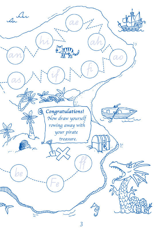 Sample interior page from the Targeting Handwriting QLD Year 3 Student Book showing Queensland Modern Cursive handwriting practice activities