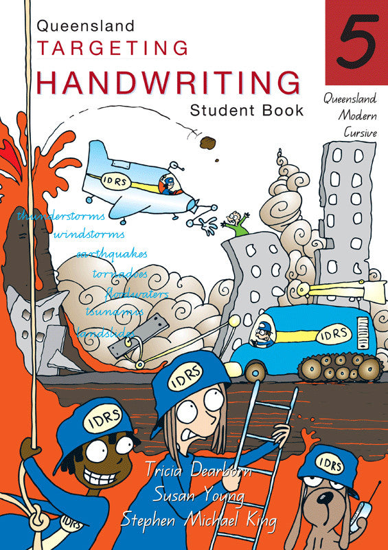 Front cover of the Targeting Handwriting QLD Year 5 Student Book by Pascal Press, a Queensland Modern Cursive handwriting workbook