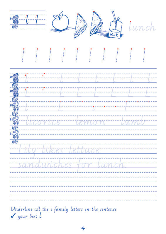 Sample interior page from the Targeting Handwriting VIC Year 2 Student Book showing Victorian Modern Cursive practice activities