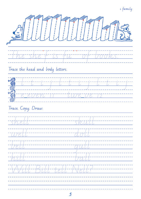 Sample interior page from the Targeting Handwriting VIC Year 2 Student Book showing Victorian Modern Cursive practice activities