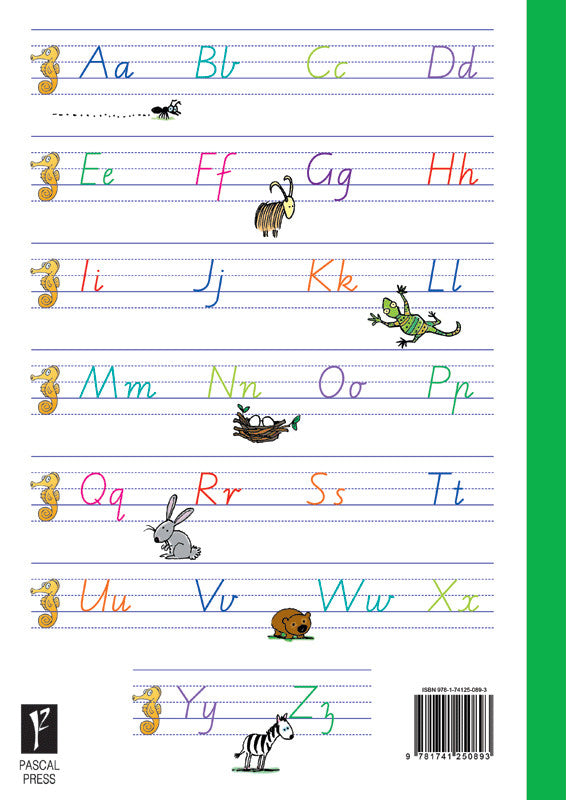 Sample interior page from the Targeting Handwriting VIC Year 2 Student Book showing Victorian Modern Cursive practice activities