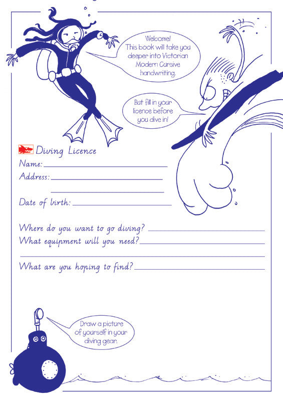 Sample interior page from the Targeting Handwriting VIC Year 4 Student Book showing Victorian Modern Cursive practice activities