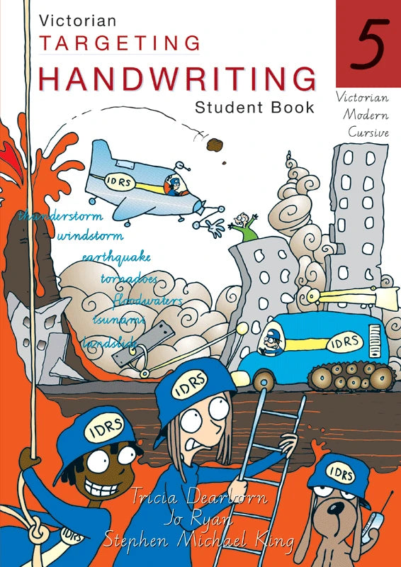 Front cover of the Targeting Handwriting VIC Year 5 Student Book by Pascal Press, a Victorian Modern Cursive workbook
