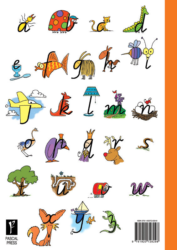 Sample interior page from the Targeting Handwriting WA Pre-Primary Student Book showing WA Modern Cursive practice activities
