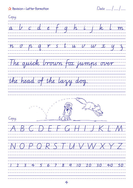 Sample inside page from the Targeting Handwriting WA Year 5 Student Book, taken from the publisher product gallery