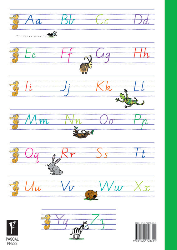 Sample interior page from the Targeting Handwriting WA Year 2 Student Book showing WA Modern Cursive practice activities