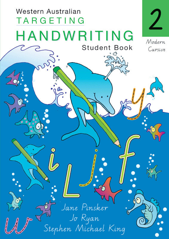 Front cover of the Targeting Handwriting WA Year 2 Student Book by Pascal Press, a WA Modern Cursive workbook