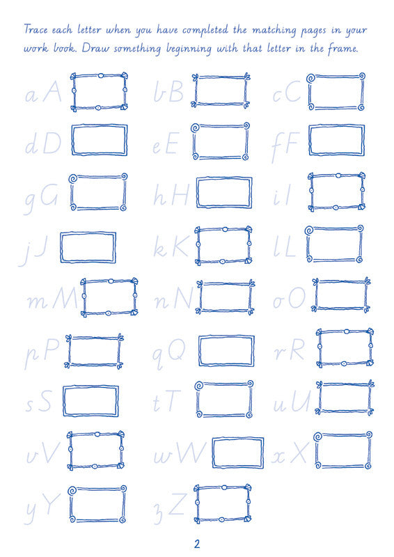 Sample interior page from the Targeting Handwriting WA Year 2 Student Book showing WA Modern Cursive practice activities