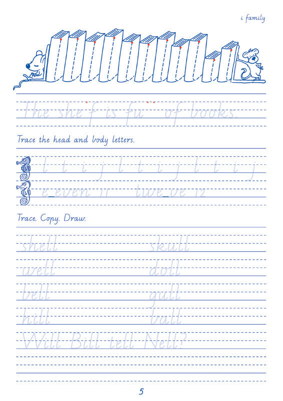 Sample interior page from the Targeting Handwriting WA Year 2 Student Book showing WA Modern Cursive practice activities