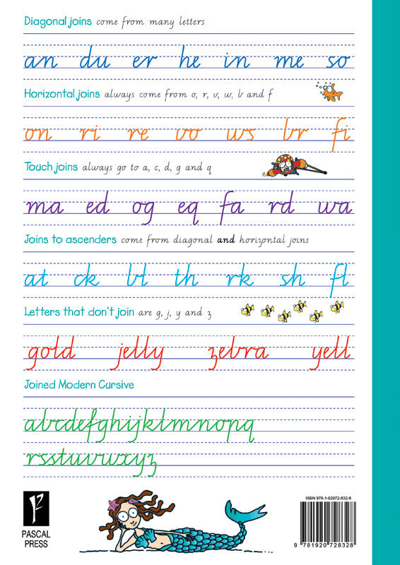Sample interior page from the Targeting Handwriting WA Year 3 Student Book showing WA Modern Cursive practice activities