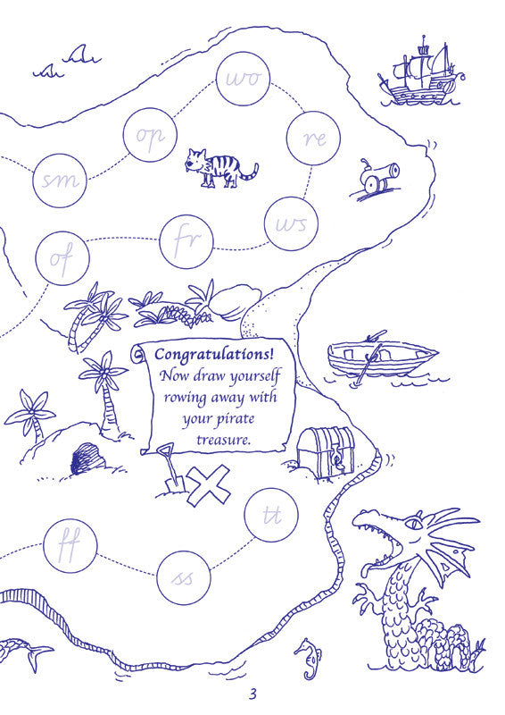 Sample interior page from the Targeting Handwriting WA Year 3 Student Book showing WA Modern Cursive practice activities
