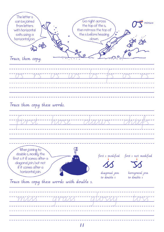 Sample inside page from the Targeting Handwriting WA Year 4 Student Book, taken from the publisher product gallery