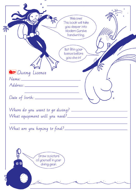 Sample inside page from the Targeting Handwriting WA Year 4 Student Book, taken from the publisher product gallery
