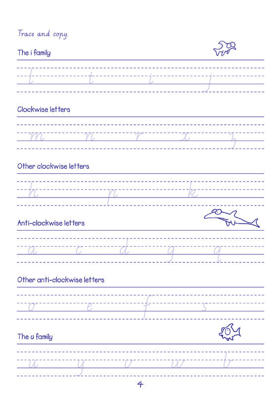 Sample inside page from the Targeting Handwriting WA Year 4 Student Book, taken from the publisher product gallery