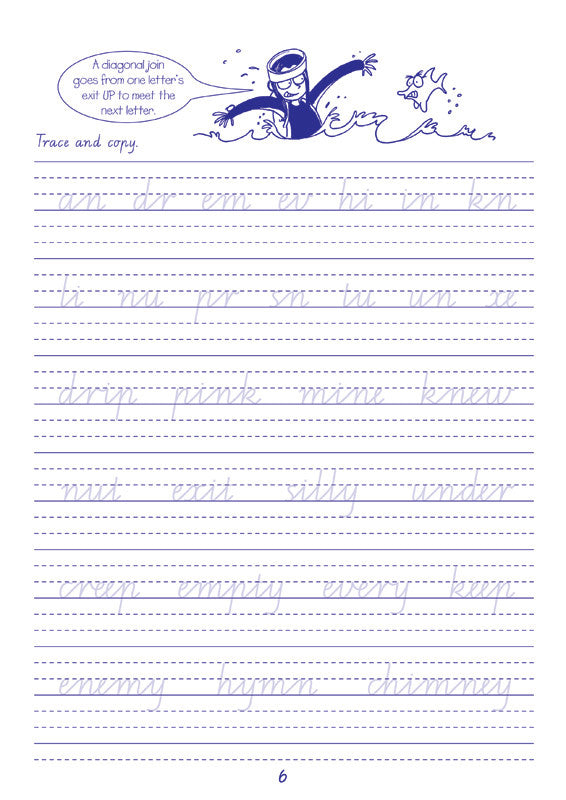 Sample inside page from the Targeting Handwriting WA Year 4 Student Book, taken from the publisher product gallery
